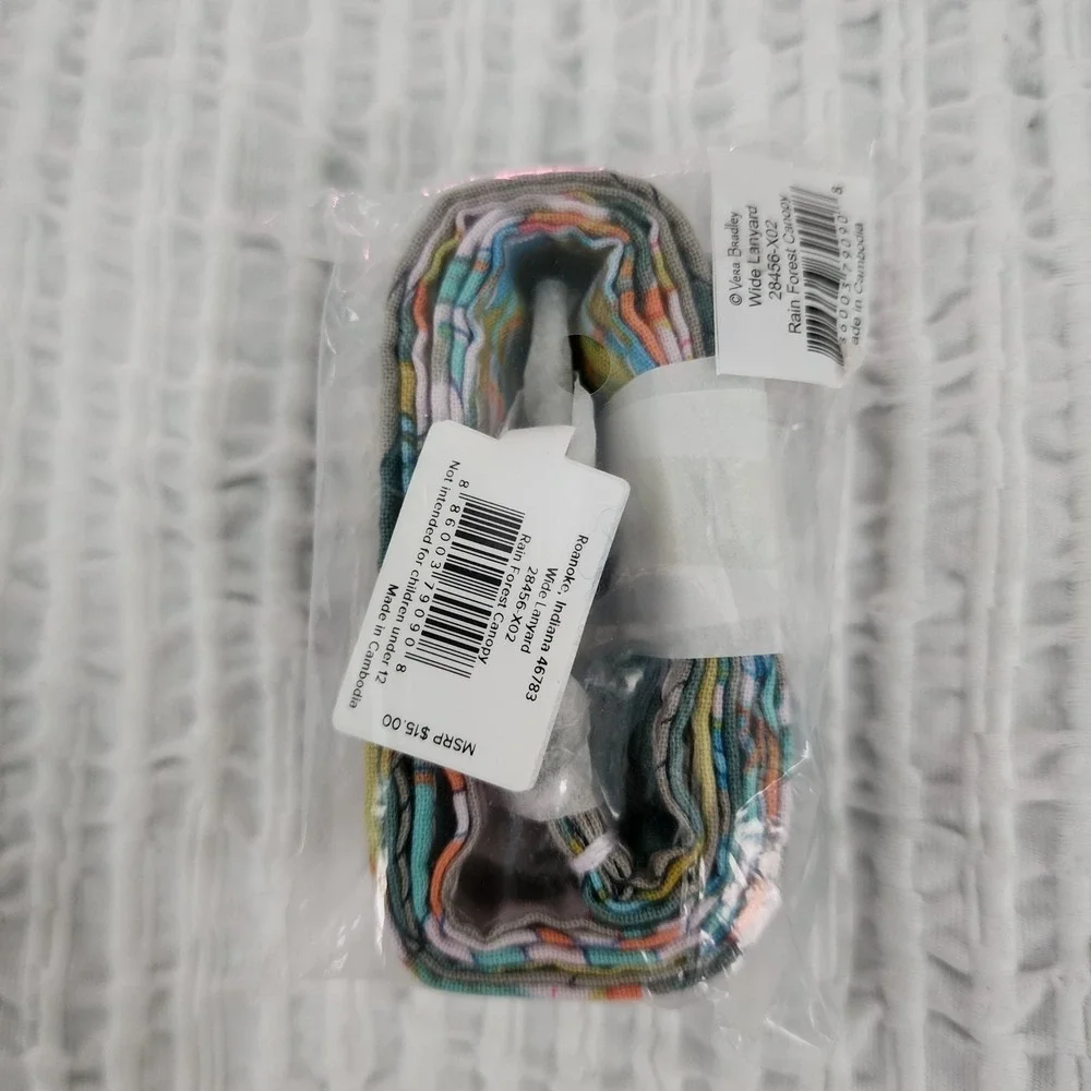 Vera Bradley Wide Lanyard Rain Forest Canopy Multi Color Cotton 28456-X02 NWT